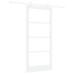 Casa si Gradina - Constructii - Usi interior, exterior si garaj - Usi interior - Usa glisanta  cu set hardware 'ORKDAL'Lemn solid alb si sticla - Infinity.ro