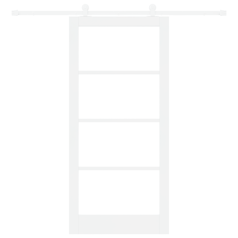 Casa si Gradina - Constructii - Usi interior, exterior si garaj - Usi interior - Usa glisanta  cu set hardware 'ORKDAL'Lemn solid alb si sticla - Infinity.ro