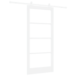 Casa si Gradina - Constructii - Usi interior, exterior si garaj - Usi interior - Usa glisanta  cu set hardware 'ORKDAL'Lemn solid alb si sticla - Infinity.ro