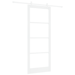 Casa si Gradina - Constructii - Usi interior, exterior si garaj - Usi interior - Set usi glisante  cu hardware alb 93x232 cm din lemn masiv de pin - Infinity.ro