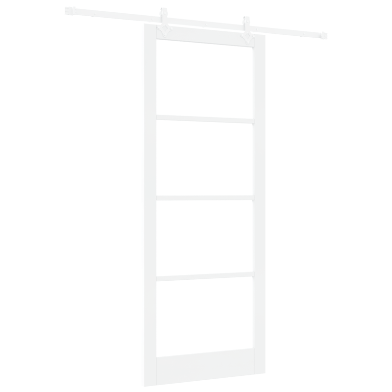 Casa si Gradina - Constructii - Usi interior, exterior si garaj - Usi interior - Set usi glisante  cu hardware alb 93x232 cm din lemn masiv de pin - Infinity.ro