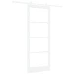 Casa si Gradina - Constructii - Usi interior, exterior si garaj - Usi interior - Set usi glisante  cu hardware alb 93x232 cm din lemn masiv de pin - Infinity.ro