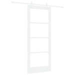 Casa si Gradina - Constructii - Usi interior, exterior si garaj - Usi interior - Usa Glisanta  cu Set de Accesorii Alb 83x202 cm Lemn Masiv Pin - Infinity.ro