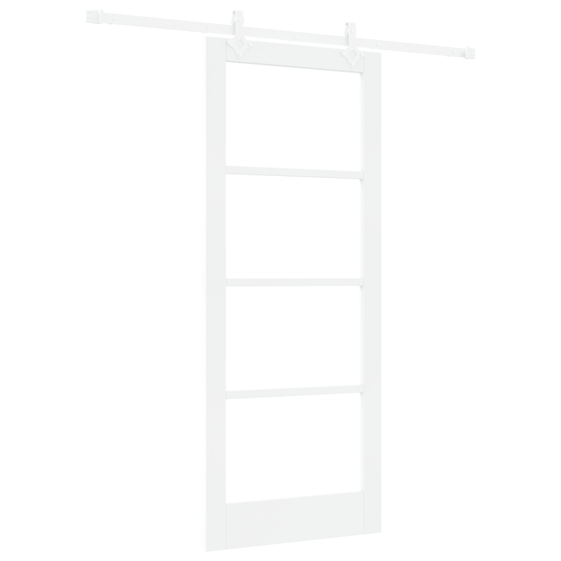 Casa si Gradina - Constructii - Usi interior, exterior si garaj - Usi interior - Usa Glisanta  cu Set de Accesorii Alb 83x202 cm Lemn Masiv Pin - Infinity.ro