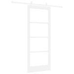 Casa si Gradina - Constructii - Usi interior, exterior si garaj - Usi interior - Usa Glisanta  cu Set de Accesorii Alb 83x202 cm Lemn Masiv Pin - Infinity.ro