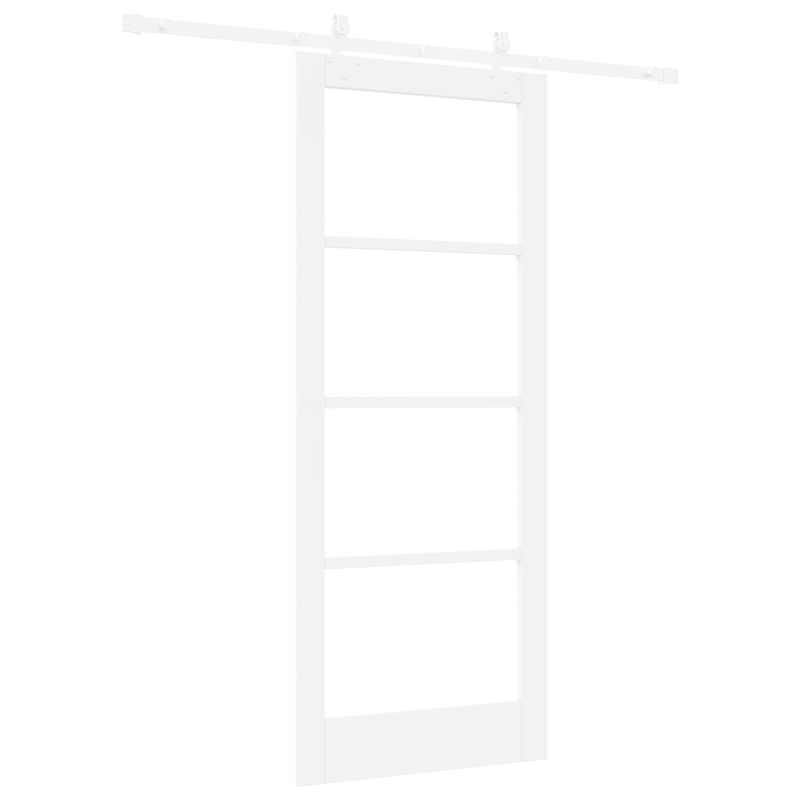 Casa si Gradina - Constructii - Usi interior, exterior si garaj - Usi interior - Usa Glisanta  cu Set de Accesorii Alb 83x202 cm Lemn Masiv Pin - Infinity.ro