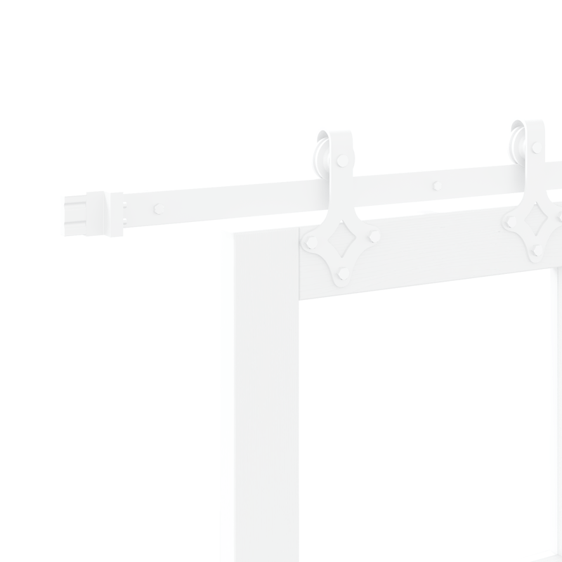 Casa si Gradina - Constructii - Usi interior, exterior si garaj - Usi interior - Usa Glisanta  cu Set de Accesorii Alb 83x202 cm Lemn Masiv Pin - Infinity.ro