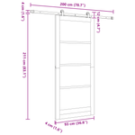 Casa si Gradina - Constructii - Usi interior, exterior si garaj - Usi interior - Usa glisanta  cu set de hardware 'ORKDAL'Lemn solid alb & sticla - Infinity.ro