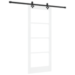 Casa si Gradina - Constructii - Usi interior, exterior si garaj - Usi interior - Usa glisanta  cu set hardware "ORKDAL" Alb Lemn Solid si Sticla - Infinity.ro