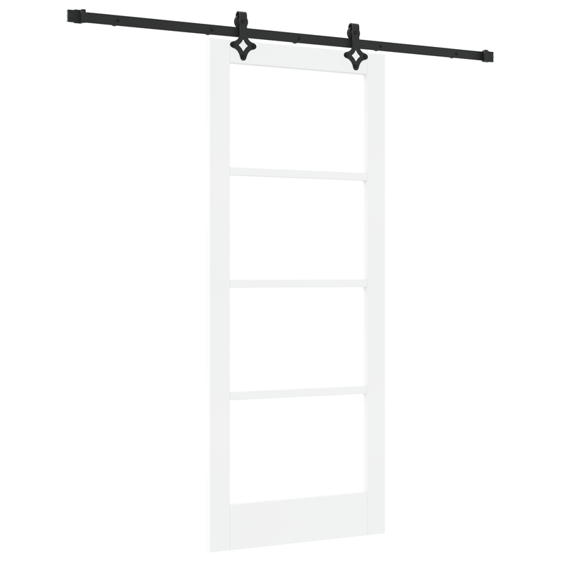 Casa si Gradina - Constructii - Usi interior, exterior si garaj - Usi interior - Usa glisanta  cu set hardware "ORKDAL" Alb Lemn Solid si Sticla - Infinity.ro