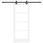 Casa si Gradina - Constructii - Usi interior, exterior si garaj - Usi interior - Usa glisanta  cu set hardware "ORKDAL" Alb Lemn Solid si Sticla - Infinity.ro