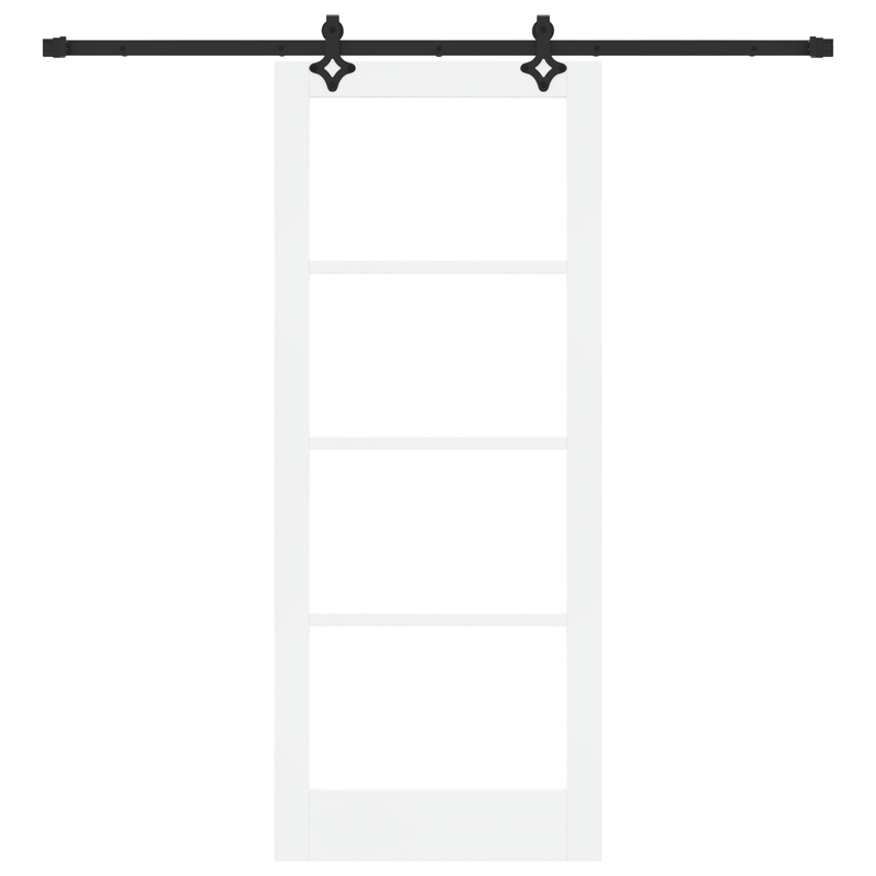 Casa si Gradina - Constructii - Usi interior, exterior si garaj - Usi interior - Usa glisanta  cu set hardware "ORKDAL" Alb Lemn Solid si Sticla - Infinity.ro