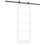 Casa si Gradina - Constructii - Usi interior, exterior si garaj - Usi interior - Usa glisanta  cu set hardware "ORKDAL" Alb Lemn Solid si Sticla - Infinity.ro