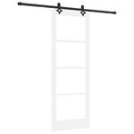 Casa si Gradina - Constructii - Usi interior, exterior si garaj - Usi interior - Usa Glisanta  cu Set Hardware 'ORKDAL'Alb Lemn Masiv & Sticla - Infinity.ro