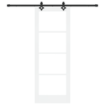 Casa si Gradina - Constructii - Usi interior, exterior si garaj - Usi interior - Usa Glisanta  cu Set Hardware 'ORKDAL'Alb Lemn Masiv & Sticla - Infinity.ro