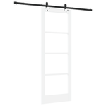 Casa si Gradina - Constructii - Usi interior, exterior si garaj - Usi interior - Usa Glisanta  cu Set Hardware 'ORKDAL'Alb Lemn Masiv & Sticla - Infinity.ro