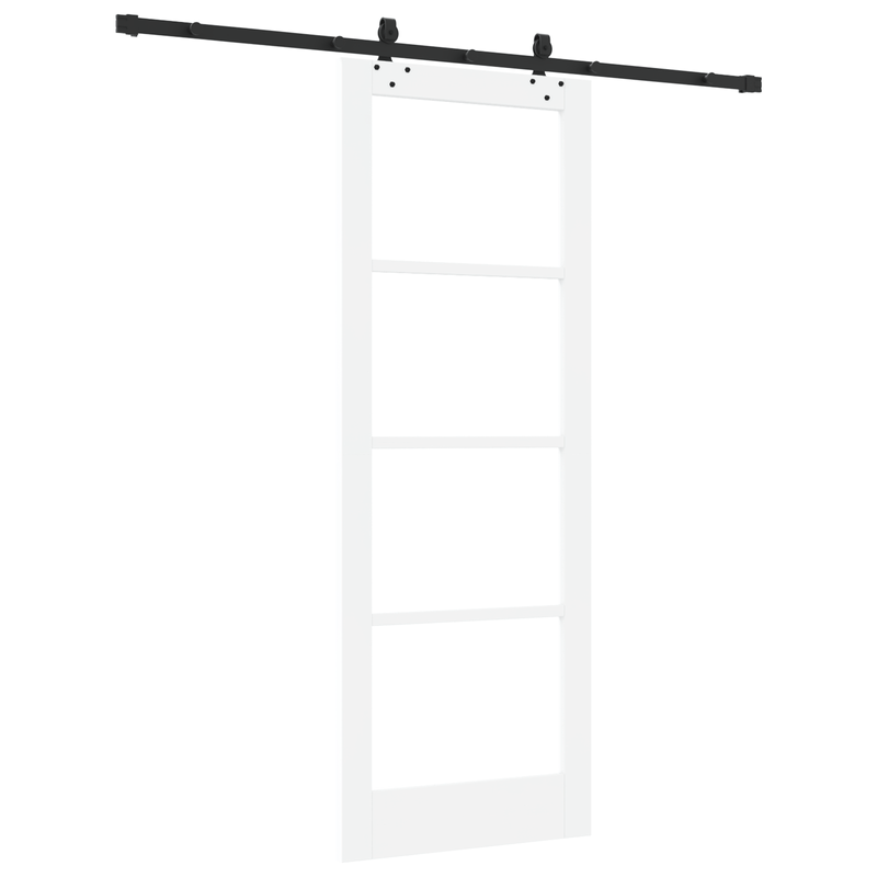 Casa si Gradina - Constructii - Usi interior, exterior si garaj - Usi interior - Usa Glisanta  cu Set Hardware 'ORKDAL'Alb Lemn Masiv & Sticla - Infinity.ro