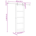 Casa si Gradina - Constructii - Usi interior, exterior si garaj - Usi interior - Usa Glisanta  cu Set Hardware 'ORKDAL'Alb Lemn Masiv & Sticla - Infinity.ro