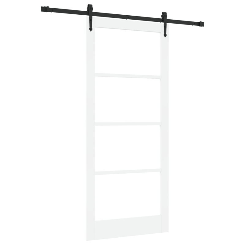 Casa si Gradina - Constructii - Usi interior, exterior si garaj - Usi interior - Usa Glisanta  cu Set de Accesorii Alb 93x211 cm Lemn Masiv din Pin - Infinity.ro