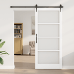 Casa si Gradina - Constructii - Usi interior, exterior si garaj - Usi interior - Usa Glisanta  cu Set de Accesorii Alb 93x211 cm Lemn Masiv din Pin - Infinity.ro