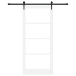Casa si Gradina - Constructii - Usi interior, exterior si garaj - Usi interior - Usa Glisanta  cu Set de Accesorii Alb 93x211 cm Lemn Masiv din Pin - Infinity.ro