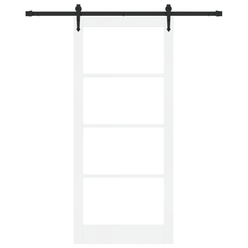Casa si Gradina - Constructii - Usi interior, exterior si garaj - Usi interior - Usa Glisanta  cu Set de Accesorii Alb 93x211 cm Lemn Masiv din Pin - Infinity.ro