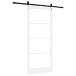 Casa si Gradina - Constructii - Usi interior, exterior si garaj - Usi interior - Usa Glisanta  cu Set de Accesorii Alb 93x211 cm Lemn Masiv din Pin - Infinity.ro