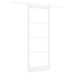 Casa si Gradina - Constructii - Usi interior, exterior si garaj - Usi interior - Set usa glisanta  cu kit de montaj Alb 93x232 cm Lemn Solid Pin - Infinity.ro