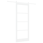 Casa si Gradina - Constructii - Usi interior, exterior si garaj - Usi interior - Set usa glisanta  cu kit de montaj Alb 93x232 cm Lemn Solid Pin - Infinity.ro