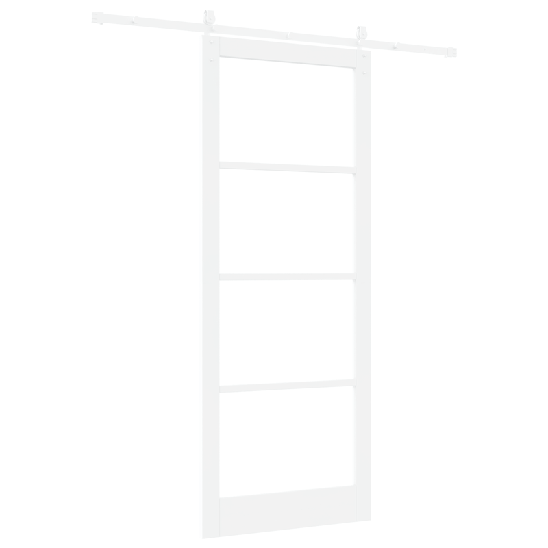 Casa si Gradina - Constructii - Usi interior, exterior si garaj - Usi interior - Set usa glisanta  cu kit de montaj Alb 93x232 cm Lemn Solid Pin - Infinity.ro