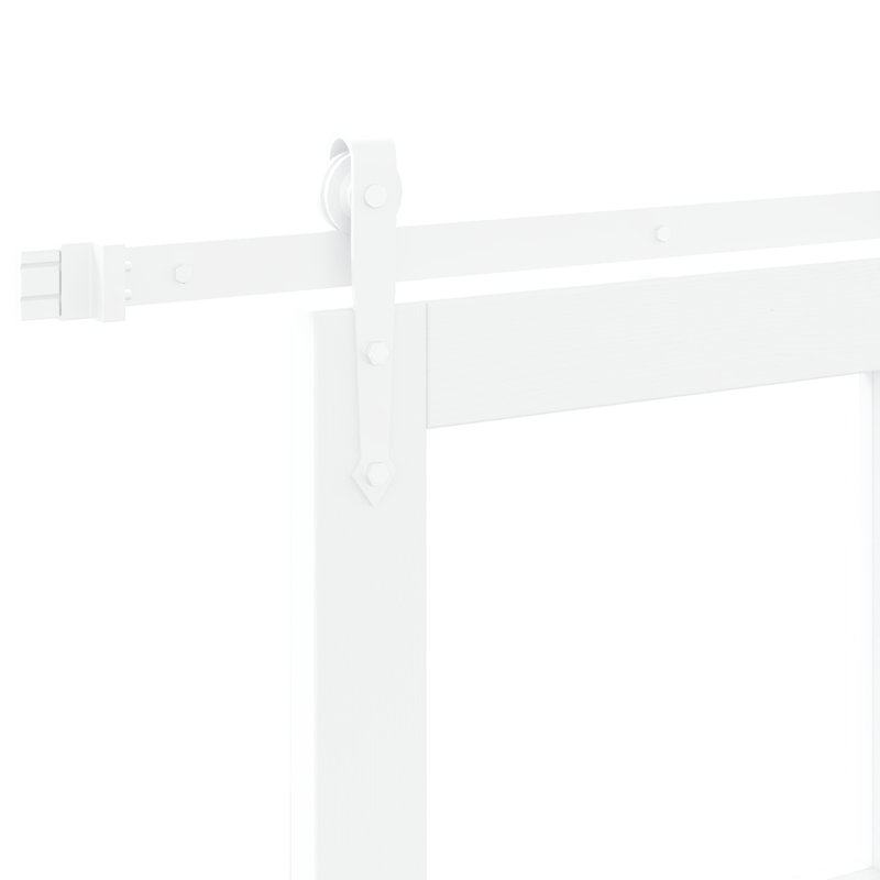 Casa si Gradina - Constructii - Usi interior, exterior si garaj - Usi interior - Set usa glisanta  cu kit de montaj Alb 93x232 cm Lemn Solid Pin - Infinity.ro