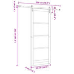 Casa si Gradina - Constructii - Usi interior, exterior si garaj - Usi interior - Set usa glisanta  cu kit de montaj Alb 93x232 cm Lemn Solid Pin - Infinity.ro