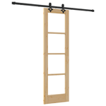 Casa si Gradina - Constructii - Usi interior, exterior si garaj - Usi interior - Usa glisanta  cu set de hardware 'ORKDAL'Lemn masiv si sticla - Infinity.ro