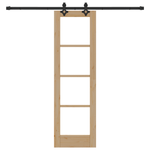 Casa si Gradina - Constructii - Usi interior, exterior si garaj - Usi interior - Usa glisanta  cu set de hardware 'ORKDAL'Lemn masiv si sticla - Infinity.ro