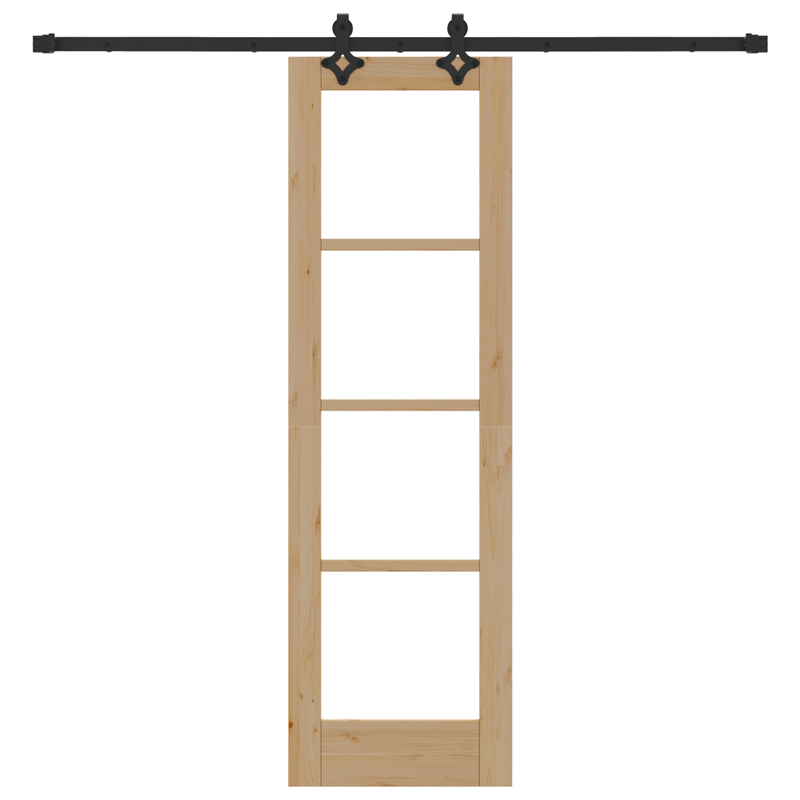 Casa si Gradina - Constructii - Usi interior, exterior si garaj - Usi interior - Usa glisanta  cu set de hardware 'ORKDAL'Lemn masiv si sticla - Infinity.ro