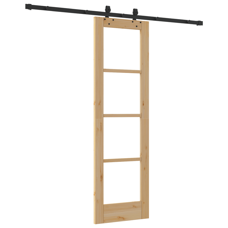 Casa si Gradina - Constructii - Usi interior, exterior si garaj - Usi interior - Usa glisanta  cu set de hardware 'ORKDAL'Lemn masiv si sticla - Infinity.ro