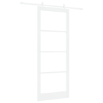 Casa si Gradina - Constructii - Usi interior, exterior si garaj - Usi interior - Set Usa Glisanta cu Hardware Alb 93x232 cm Lemn Masiv Pin - Infinity.ro
