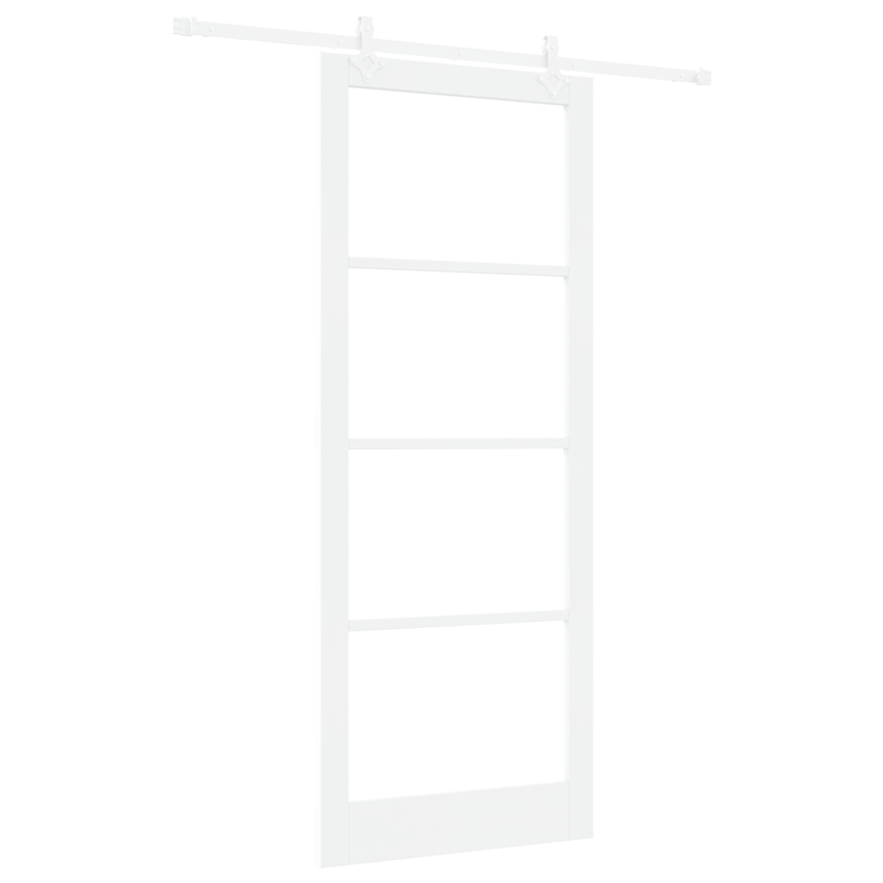 Casa si Gradina - Constructii - Usi interior, exterior si garaj - Usi interior - Set Usa Glisanta cu Hardware Alb 93x232 cm Lemn Masiv Pin - Infinity.ro