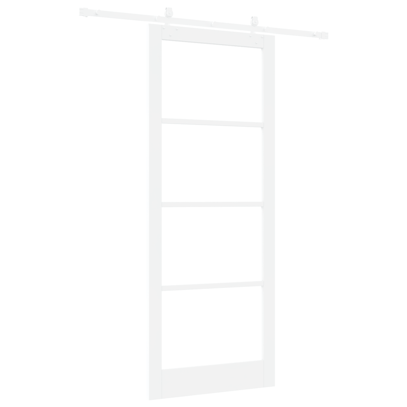 Casa si Gradina - Constructii - Usi interior, exterior si garaj - Usi interior - Set Usa Glisanta cu Hardware Alb 93x232 cm Lemn Masiv Pin - Infinity.ro