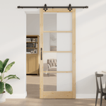 Casa si Gradina - Constructii - Usi interior, exterior si garaj - Usi interior - Usa Glisanta  cu Set Hardware 'ORKDAL'Lemn Solid & Sticla - Infinity.ro