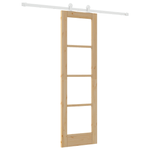 Casa si Gradina - Constructii - Usi interior, exterior si garaj - Usi interior - Usa Glisanta  cu Set de Accesorii 'ORKDAL'Lemn Solid & Sticla - Infinity.ro