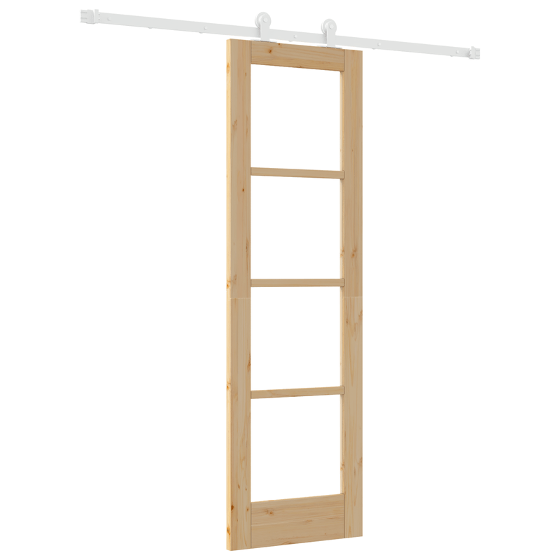 Casa si Gradina - Constructii - Usi interior, exterior si garaj - Usi interior - Usa Glisanta  cu Set de Accesorii 'ORKDAL'Lemn Solid & Sticla - Infinity.ro