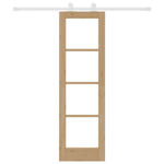 Casa si Gradina - Constructii - Usi interior, exterior si garaj - Usi interior - Usa Glisanta  cu Set de Accesorii 'ORKDAL'Lemn Solid & Sticla - Infinity.ro