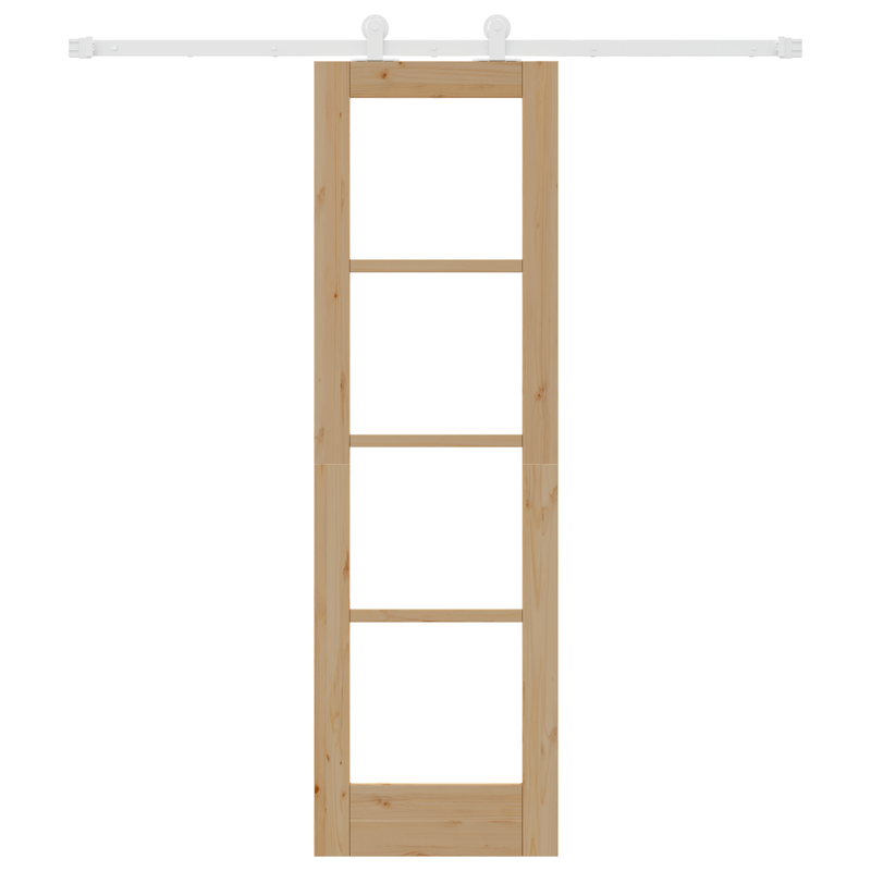 Casa si Gradina - Constructii - Usi interior, exterior si garaj - Usi interior - Usa Glisanta  cu Set de Accesorii 'ORKDAL'Lemn Solid & Sticla - Infinity.ro