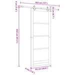 Casa si Gradina - Constructii - Usi interior, exterior si garaj - Usi interior - Usa Glisanta  cu Set Hardware 'ORKDAL'Lemn Solid & Sticla - Infinity.ro