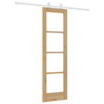 Casa si Gradina - Constructii - Usi interior, exterior si garaj - Usi interior - Usa Glisanta  cu Set de Accesorii 'ORKDAL'Lemn Solid & Sticla - Infinity.ro