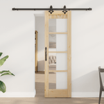 Casa si Gradina - Constructii - Usi interior, exterior si garaj - Usi interior - Usa glisanta  cu set hardware "ORKDAL" Lemn solid & Sticla - Infinity.ro