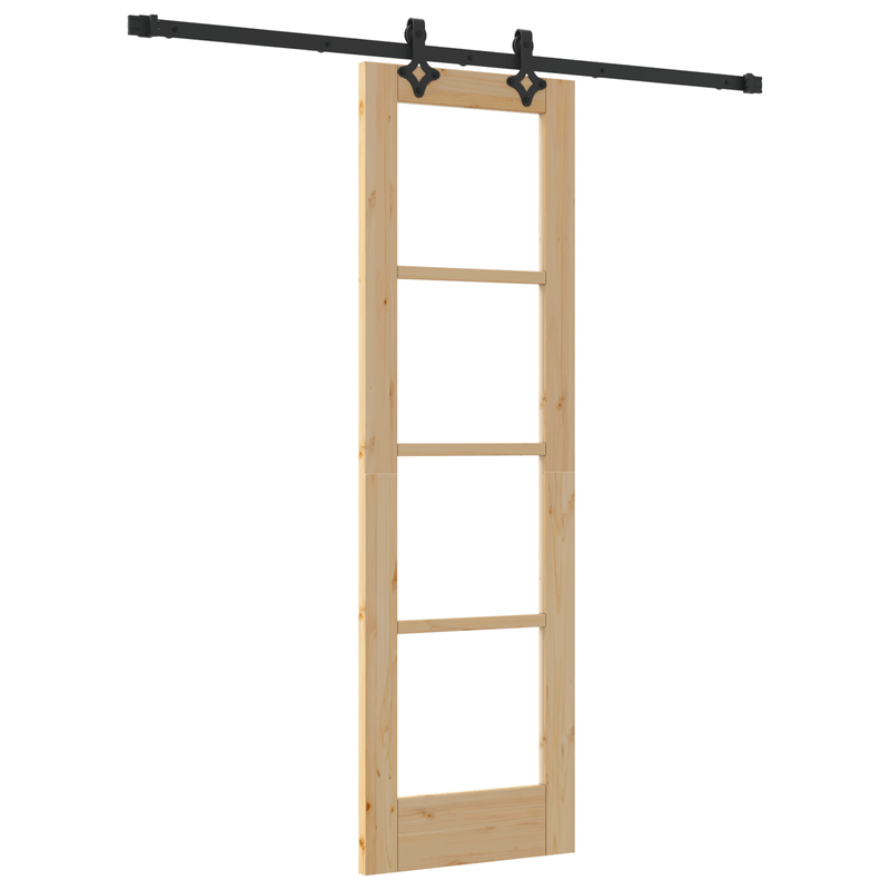 Casa si Gradina - Constructii - Usi interior, exterior si garaj - Usi interior - Usa glisanta  cu set hardware "ORKDAL" Lemn solid & Sticla - Infinity.ro