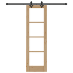 Casa si Gradina - Constructii - Usi interior, exterior si garaj - Usi interior - Usa glisanta  cu set hardware "ORKDAL" Lemn solid & Sticla - Infinity.ro