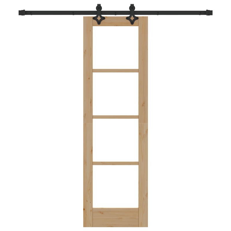 Casa si Gradina - Constructii - Usi interior, exterior si garaj - Usi interior - Usa glisanta  cu set hardware "ORKDAL" Lemn solid & Sticla - Infinity.ro